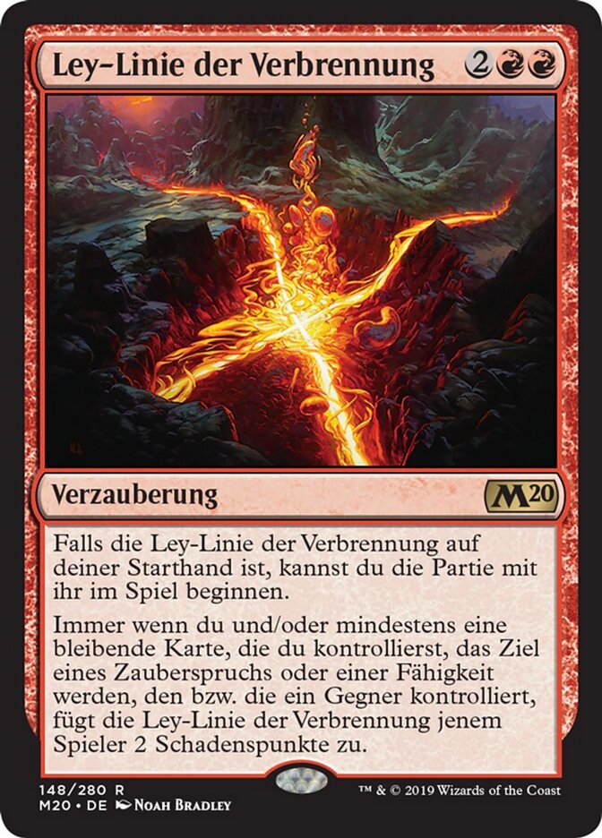 Ley-Linie der Verbrennung