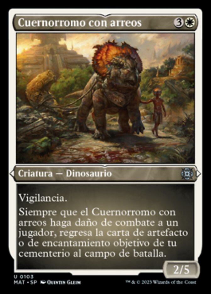 Cuernorromo con arreos