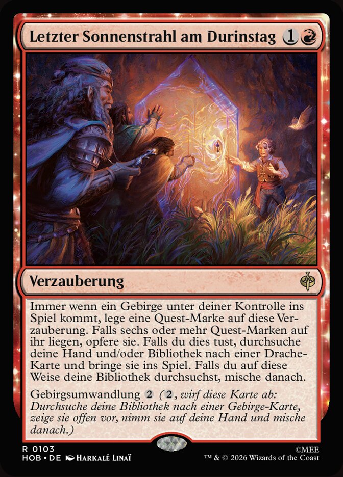 Letzter Sonnenstrahl am Durinstag