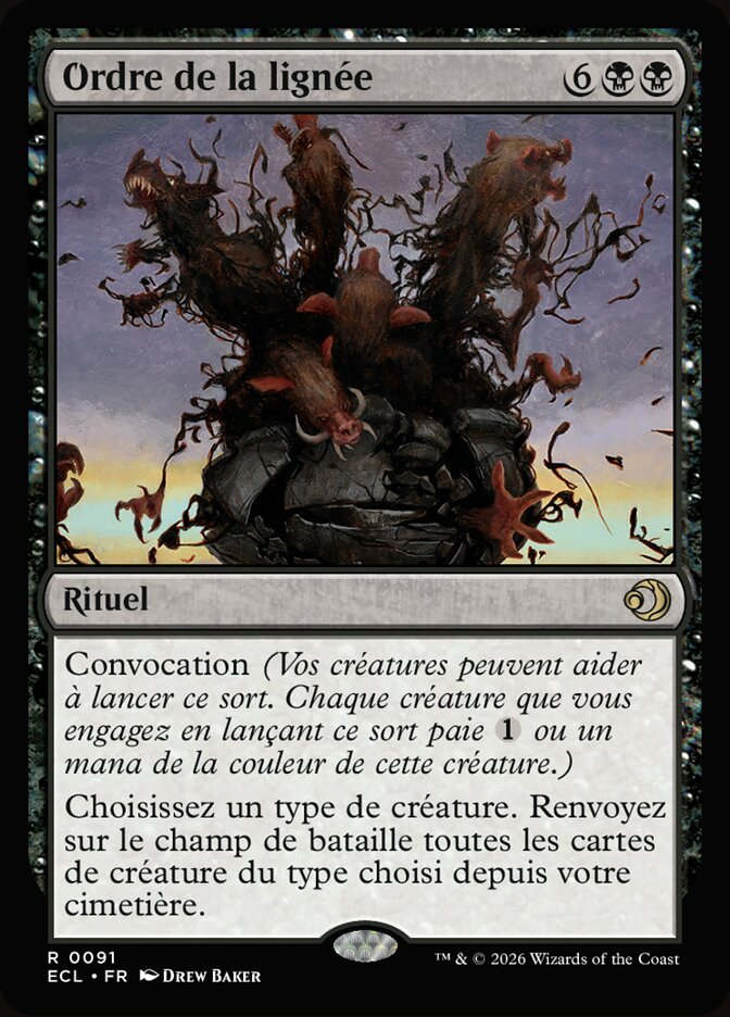 Ordre de la lignée