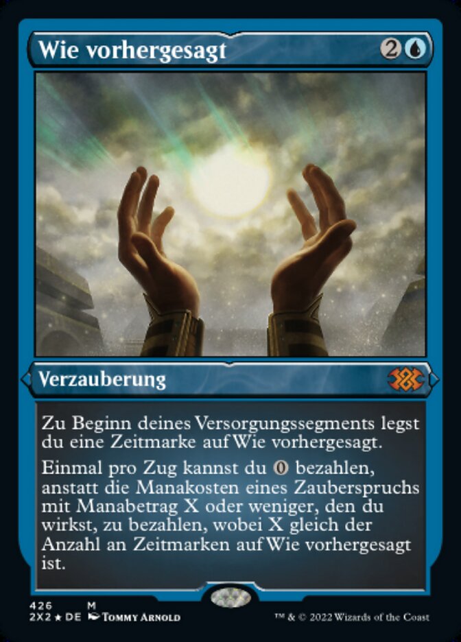 Wie vorhergesagt