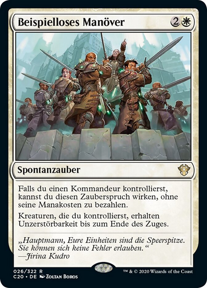Beispielloses Manöver