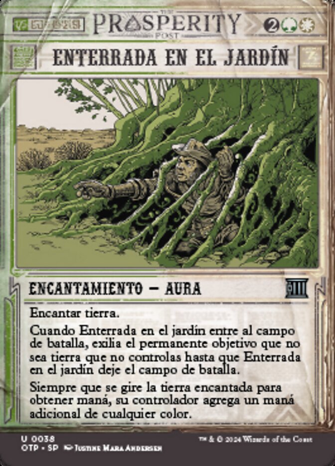 Enterrada en el jardín