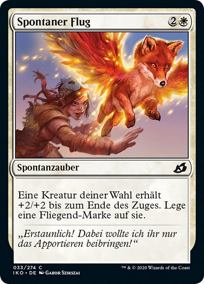Spontaner Flug
