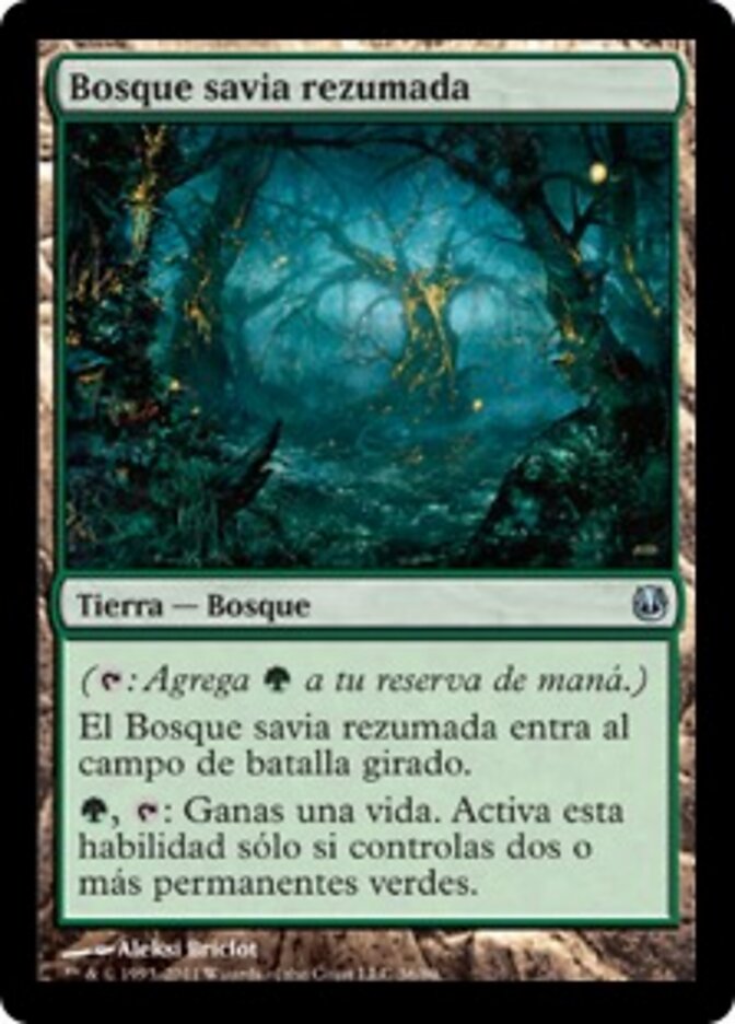 Bosque savia rezumada