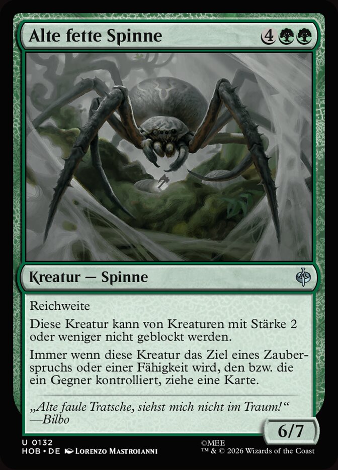 Alte fette Spinne