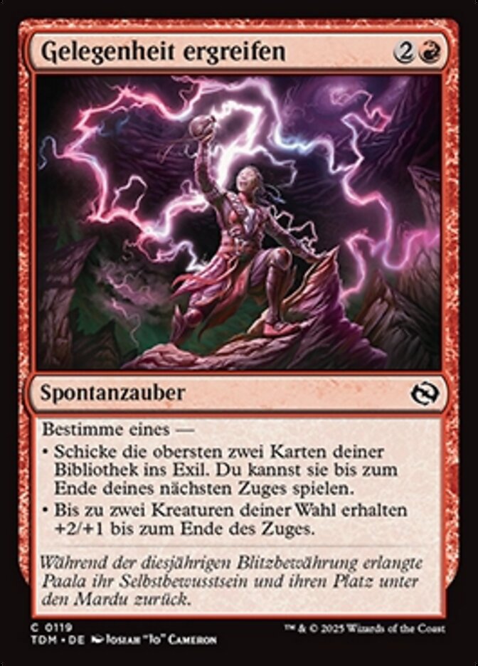 Gelegenheit ergreifen