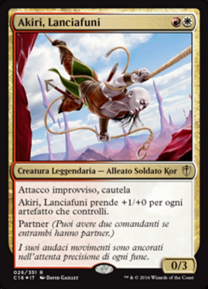 Akiri, Lanciafuni