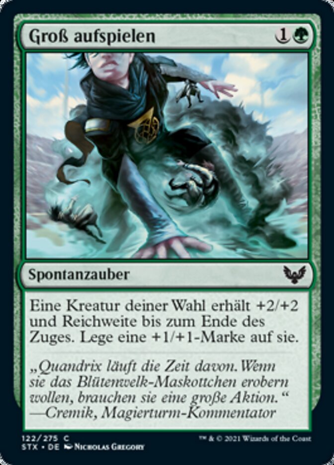 Groß aufspielen