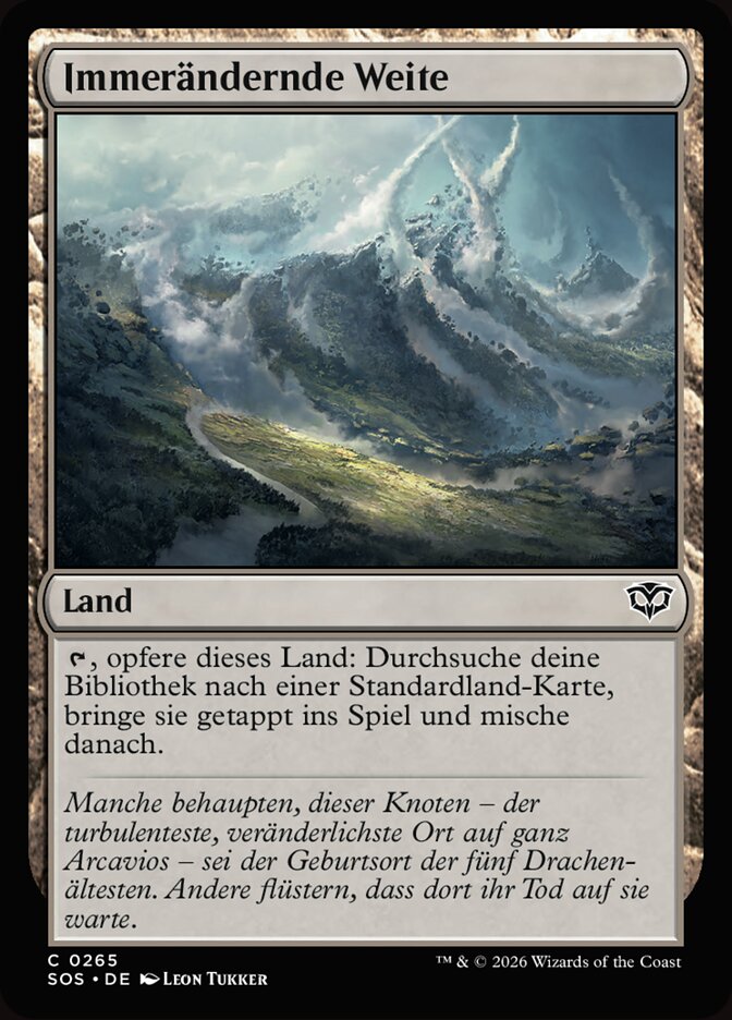Immerändernde Weite