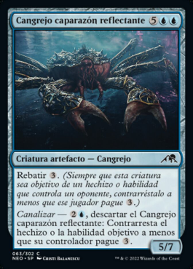 Cangrejo caparazón reflectante