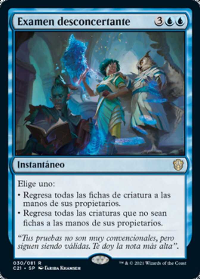 Examen desconcertante