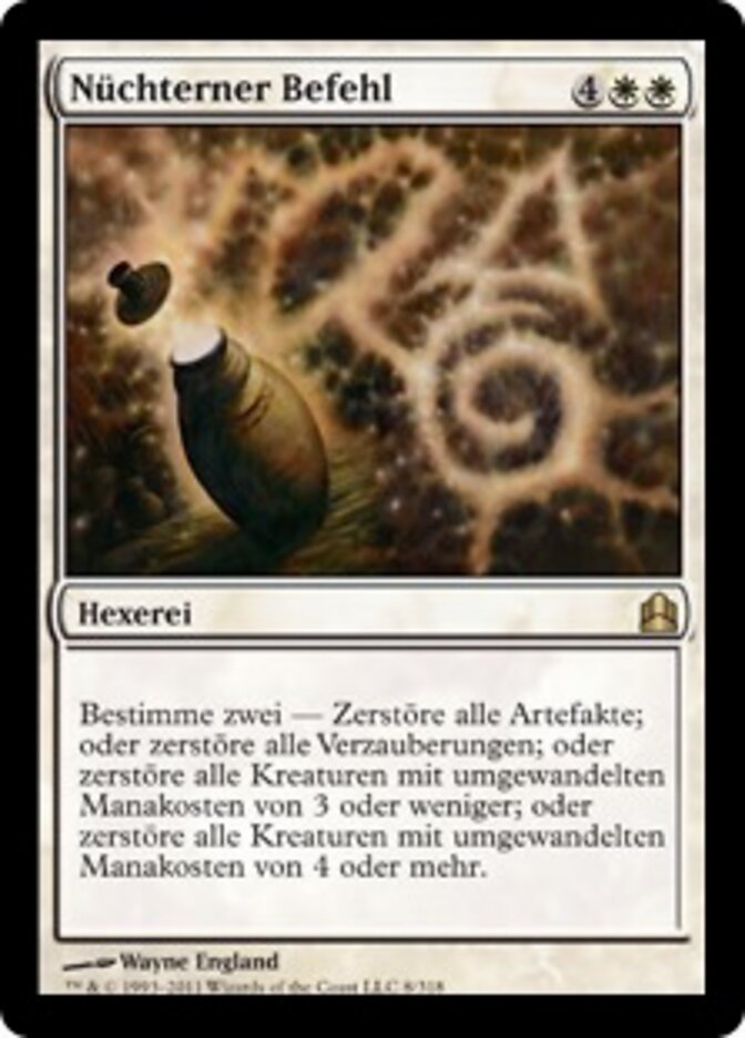 Nüchterner Befehl