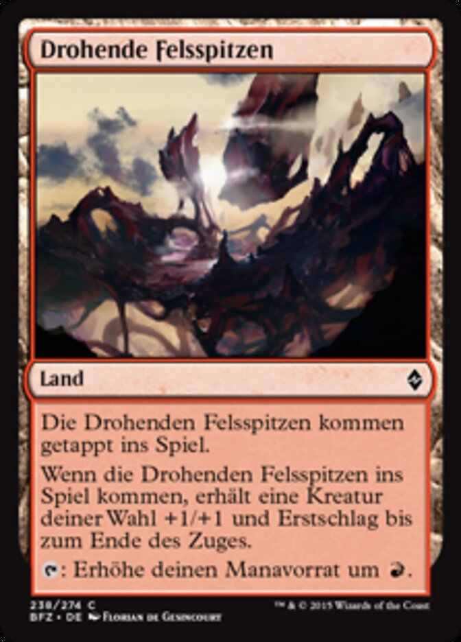 Drohende Felsspitzen