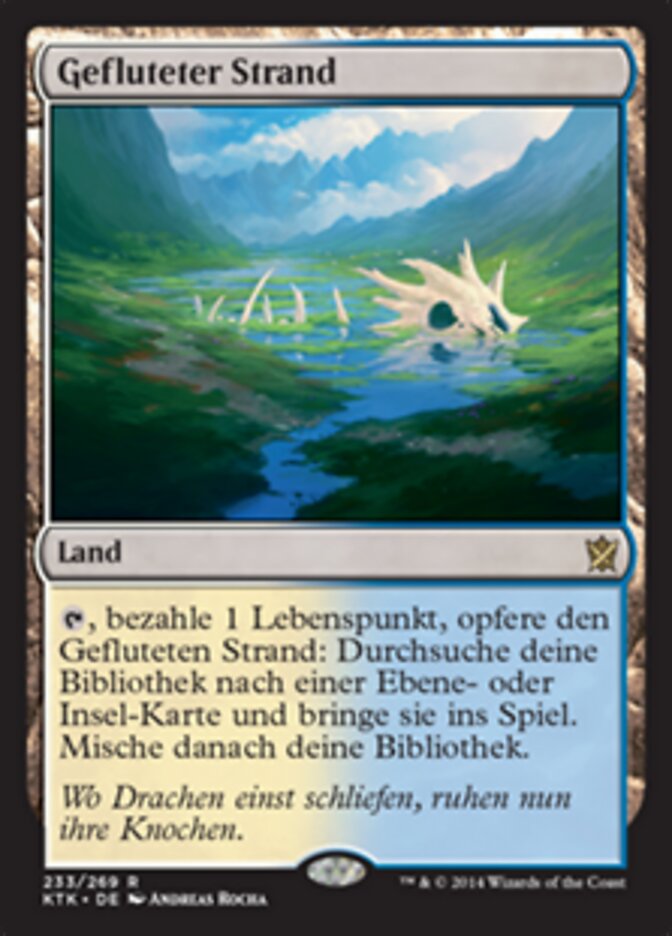 Gefluteter Strand