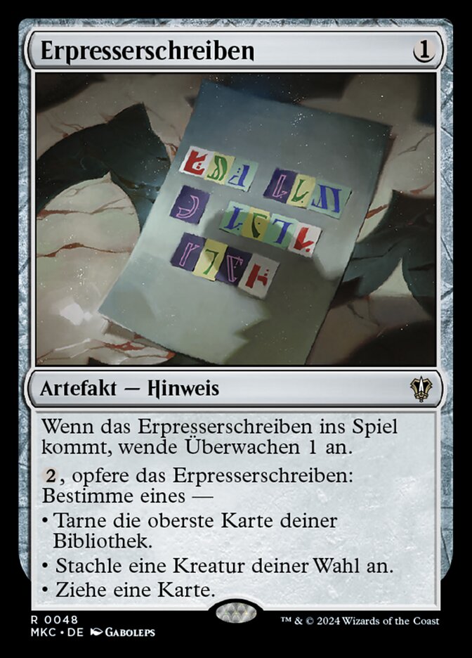 Erpresserschreiben