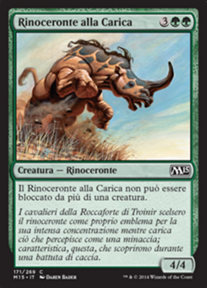 Rinoceronte alla Carica