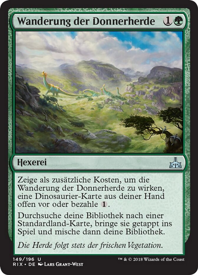 Wanderung der Donnerherde