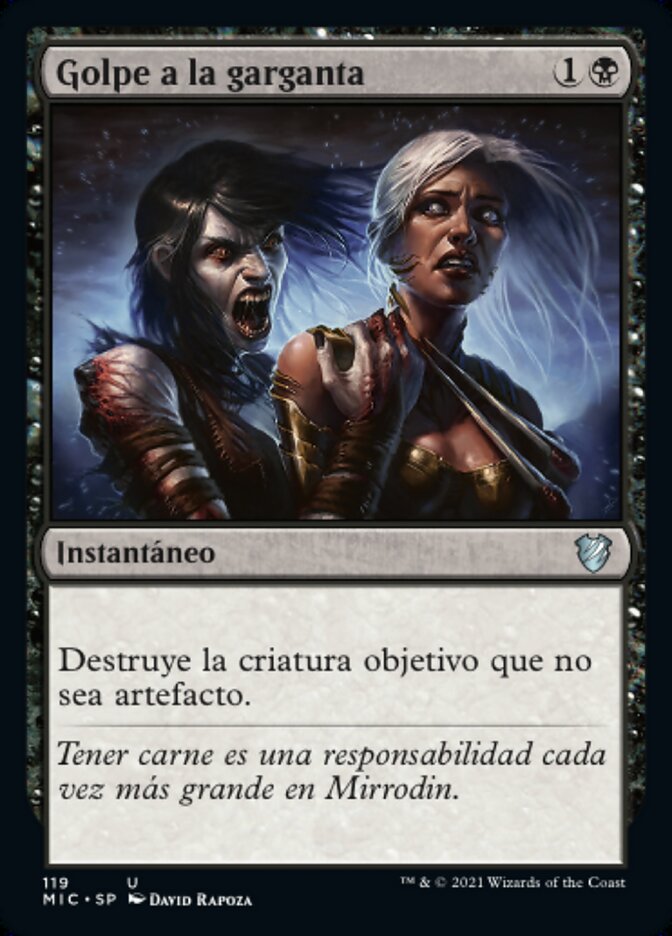 Golpe a la garganta