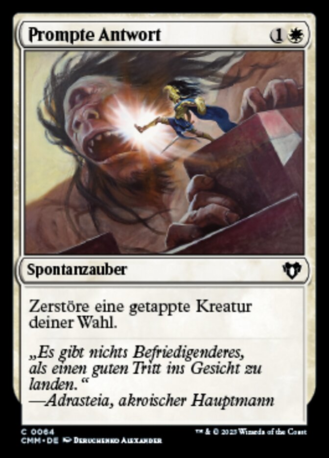 Prompte Antwort
