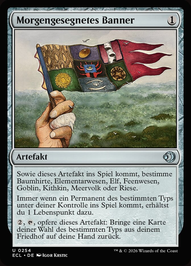 Morgengesegnetes Banner