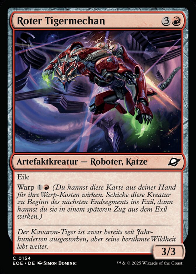 Roter Tigermechan