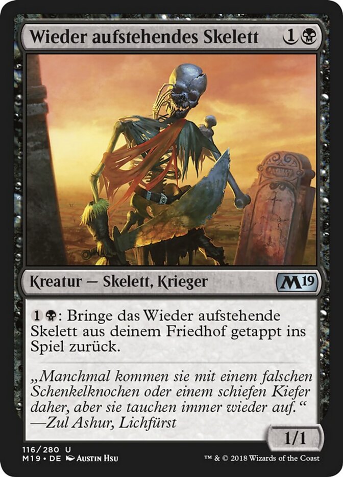 Wieder aufstehendes Skelett