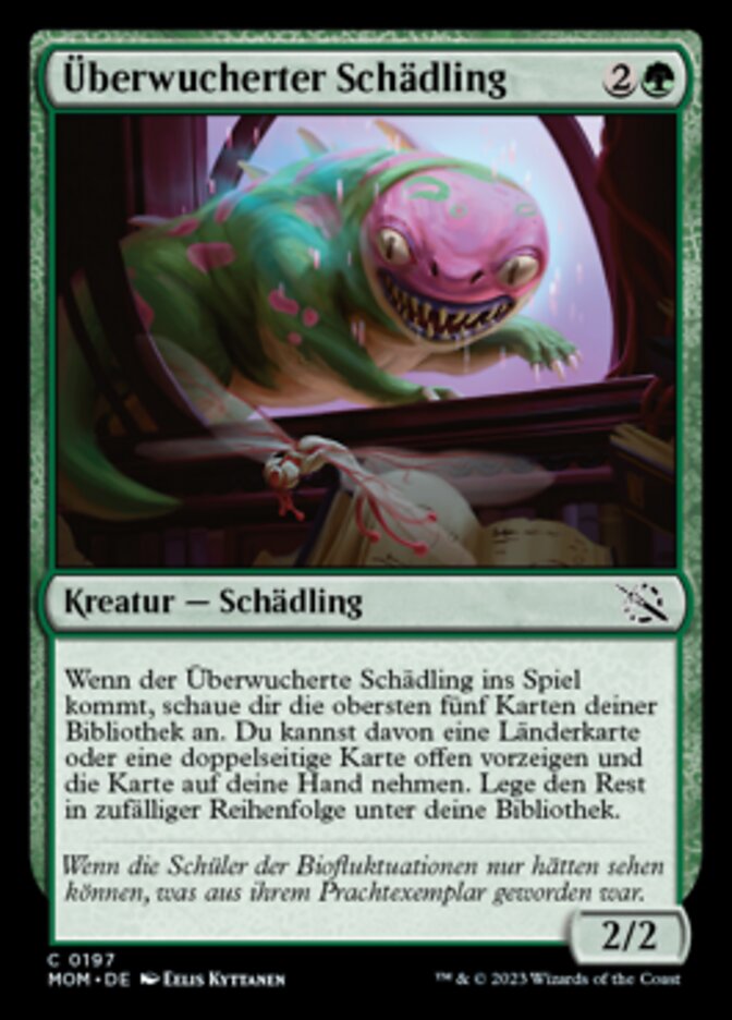 Überwucherter Schädling