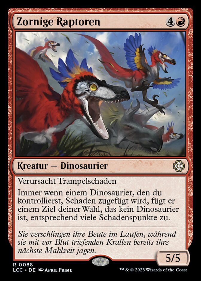Zornige Raptoren