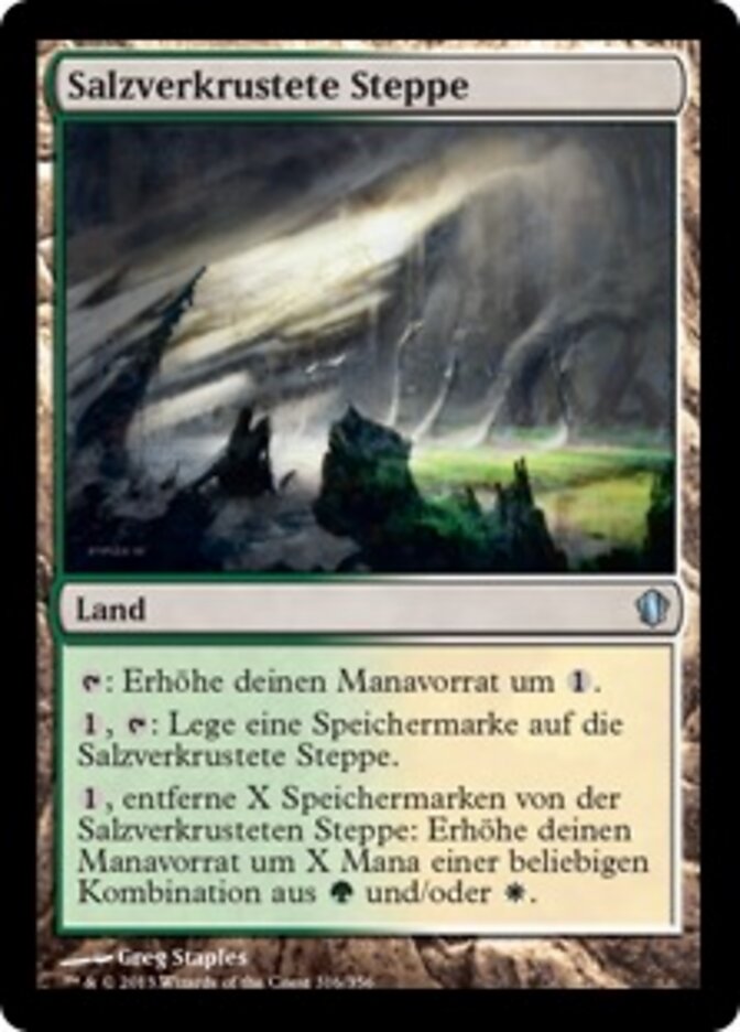 Salzverkrustete Steppe