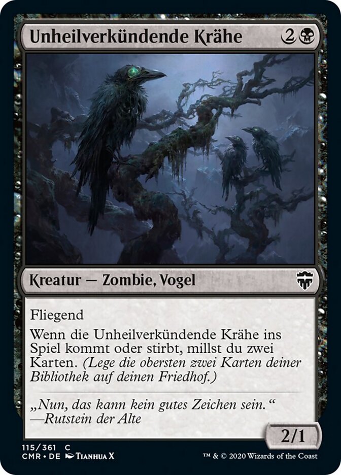 Unheilverkündende Krähe