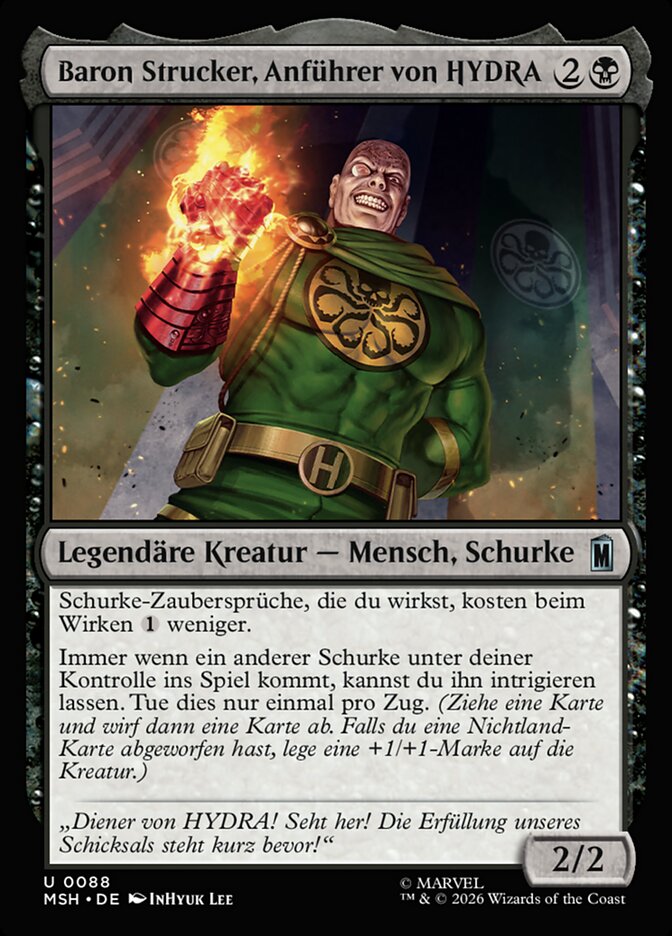 Baron Strucker, Anführer von HYDRA