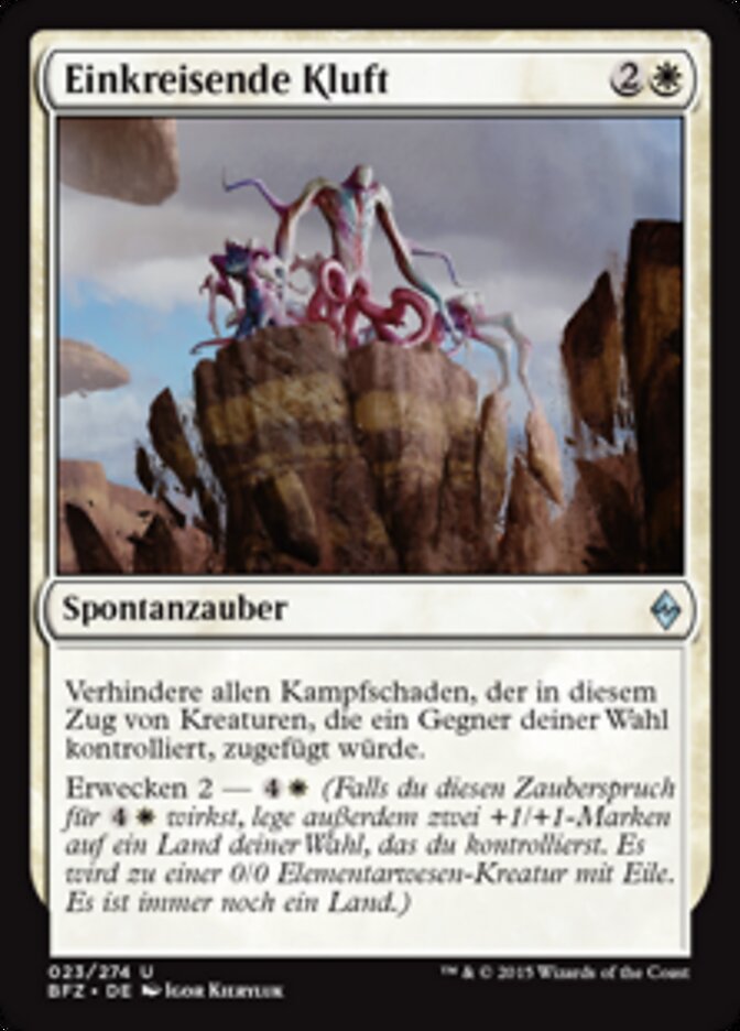 Einkreisende Kluft