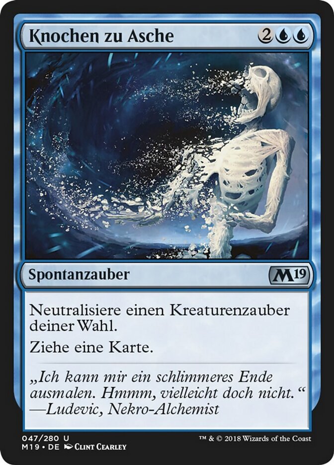 Knochen zu Asche