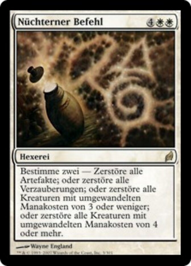 Nüchterner Befehl