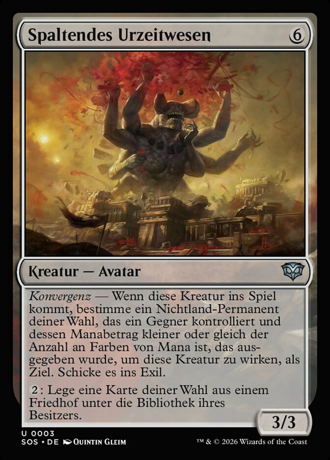 Spaltendes Urzeitwesen