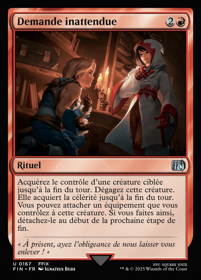 Demande inattendue