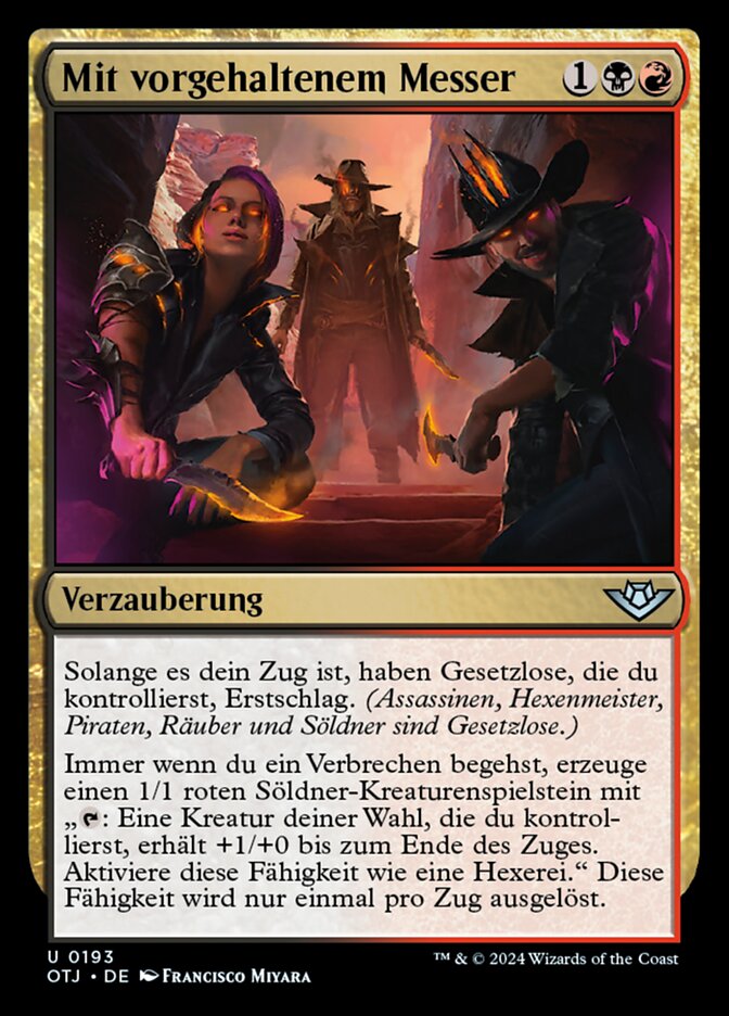 Mit vorgehaltenem Messer