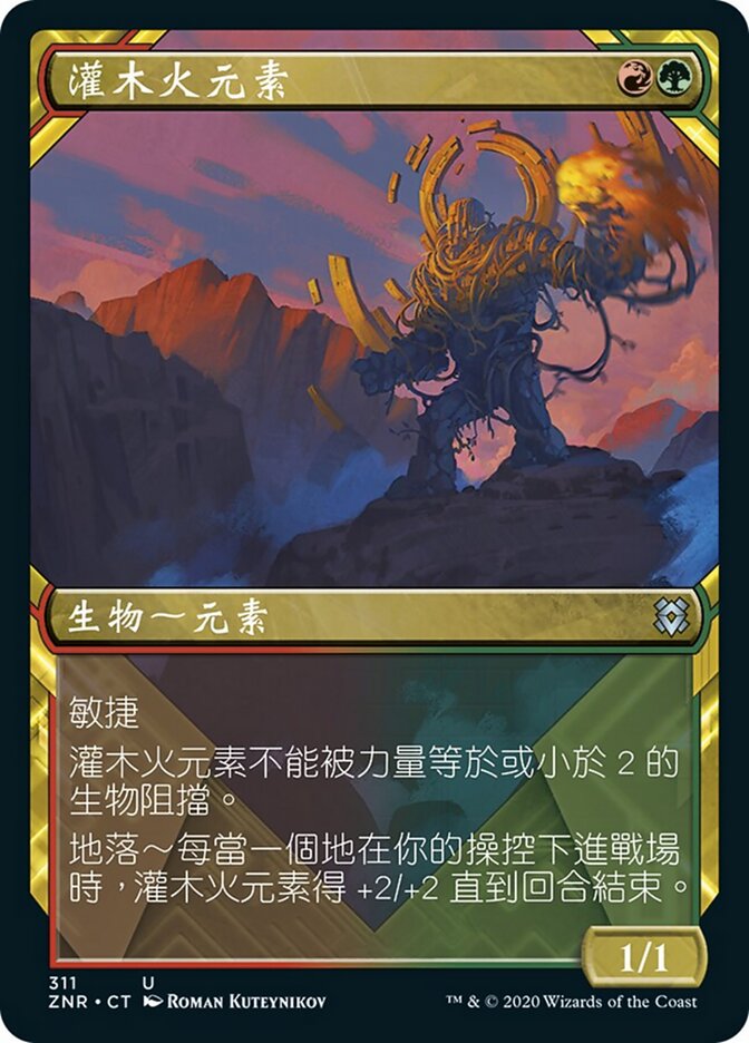 灌木火元素
