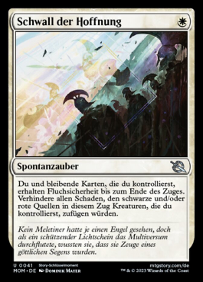 Schwall der Hoffnung