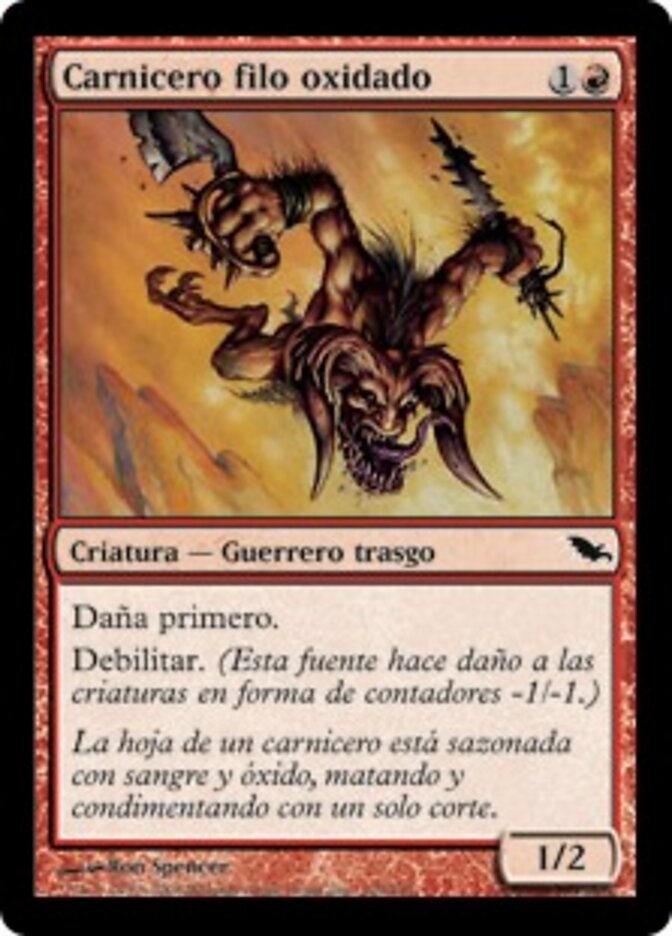 Carnicero filo oxidado