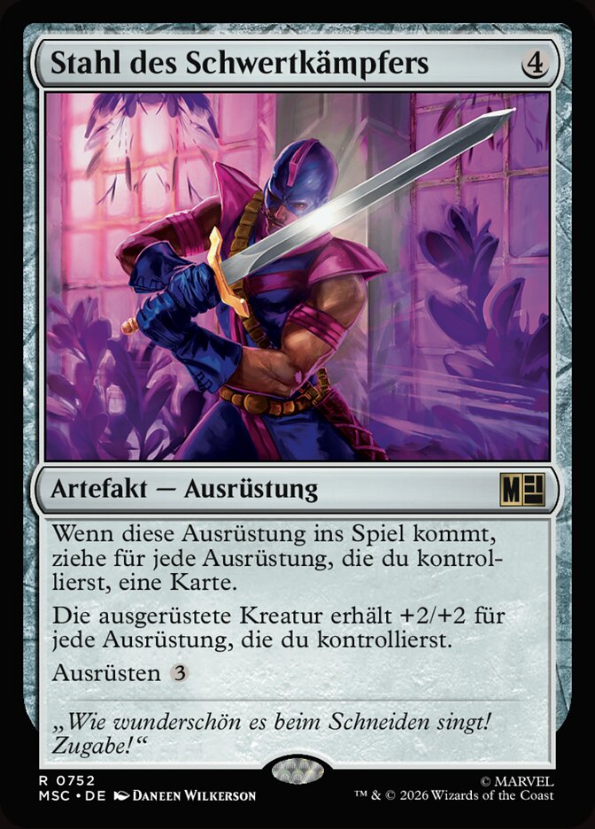 Stahl des Schwertkämpfers