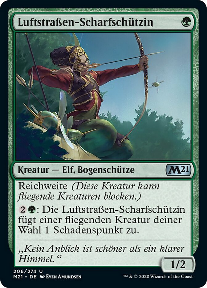 Luftstraßen-Scharfschützin