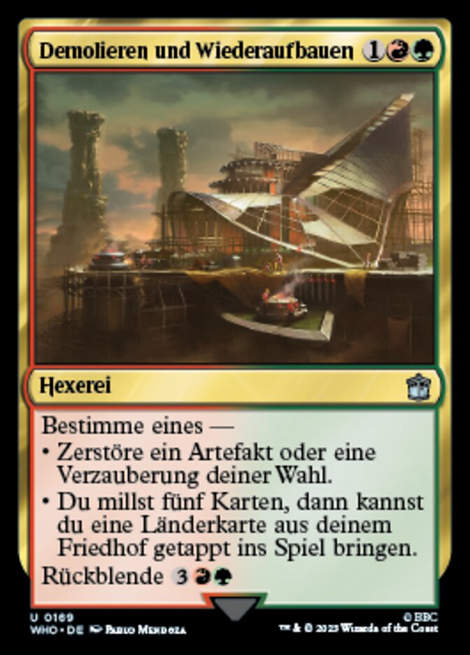 Demolieren und Wiederaufbauen