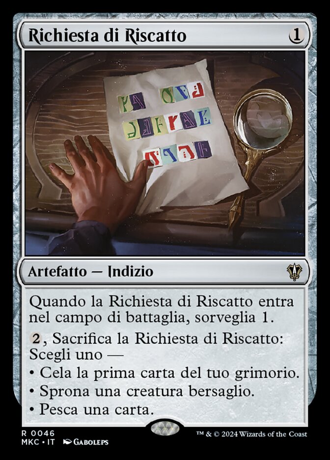Richiesta di Riscatto