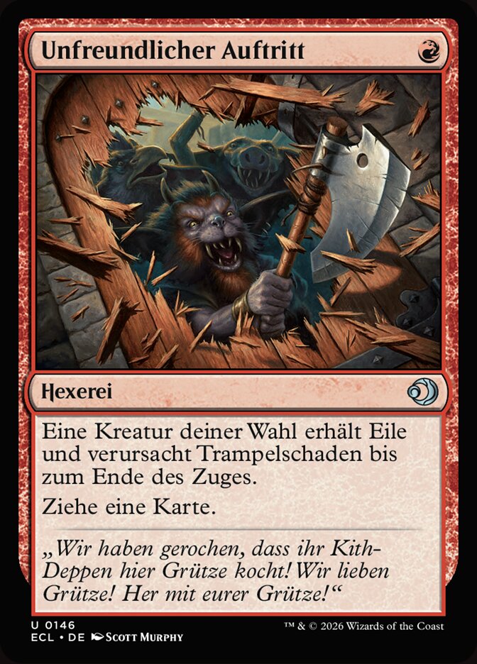 Unfreundlicher Auftritt