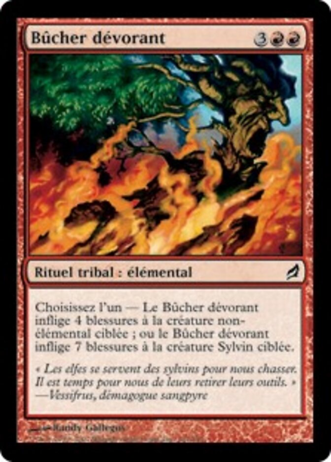 Bûcher dévorant