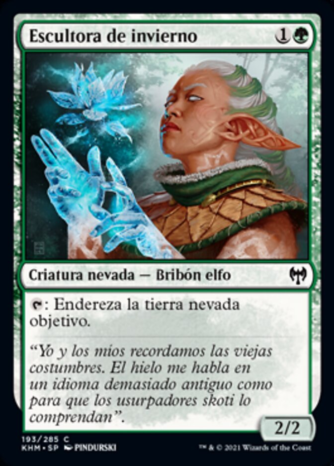 Escultora de invierno