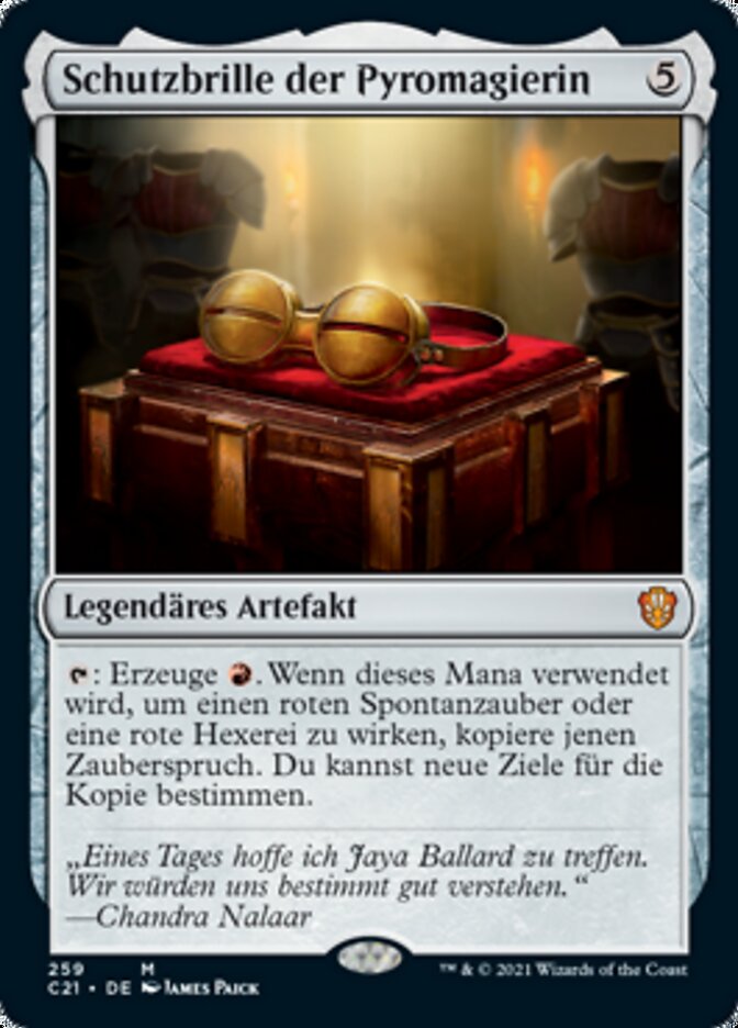 Schutzbrille der Pyromagierin