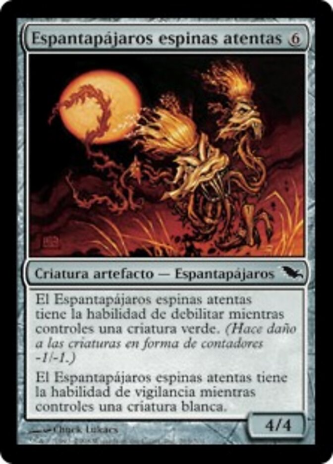 Espantapájaros espinas atentas